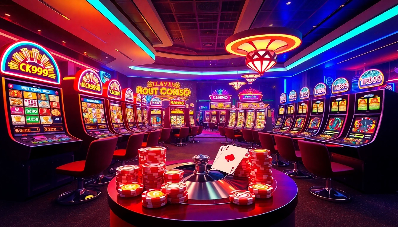 Experience the thrill of CK999 game with dynamic casino visuals that highlight vibrant slot and betting features for engaging gameplay.
