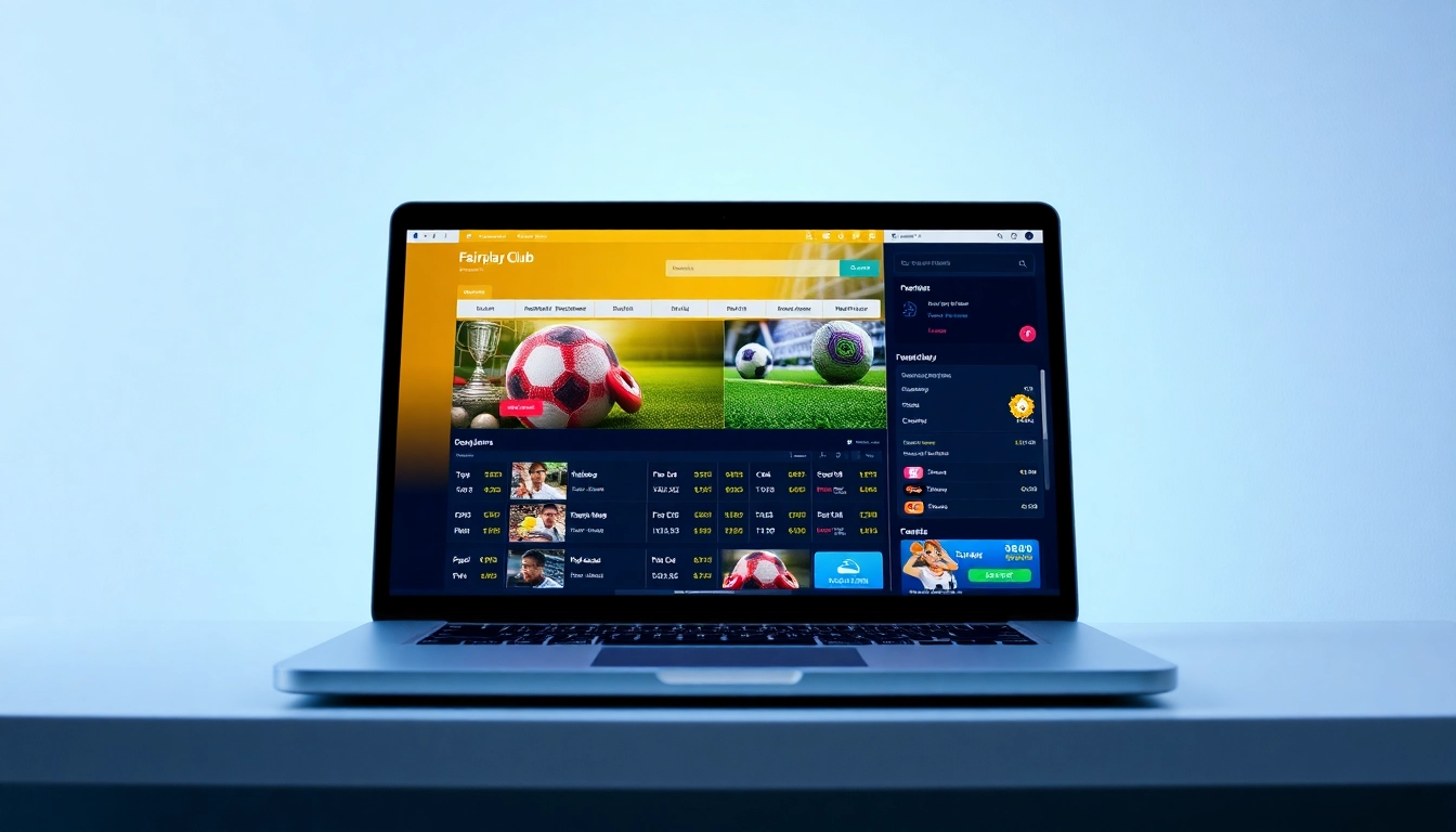 Display of the fairplay club online betting platform showcasing sports odds and user interface.