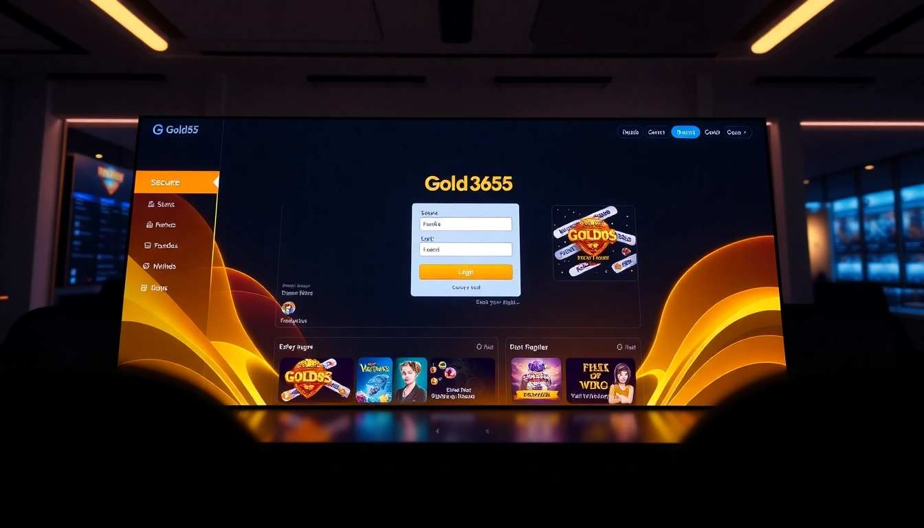 Gold365 Login page showcased on a smooth, user-friendly interface with secure access iconography and bright gold highlights, emphasizing safety and ease of use for bettors.