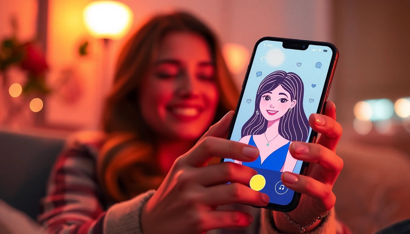 Engage in a heartfelt Ai girlfriend chat with a friendly virtual companion, showcasing a modern AI interaction experience for users seeking companionship online.