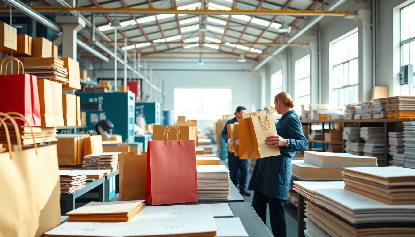 High-quality torba papierowa production process with eco-friendly materials and skilled workers
